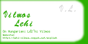 vilmos lehi business card